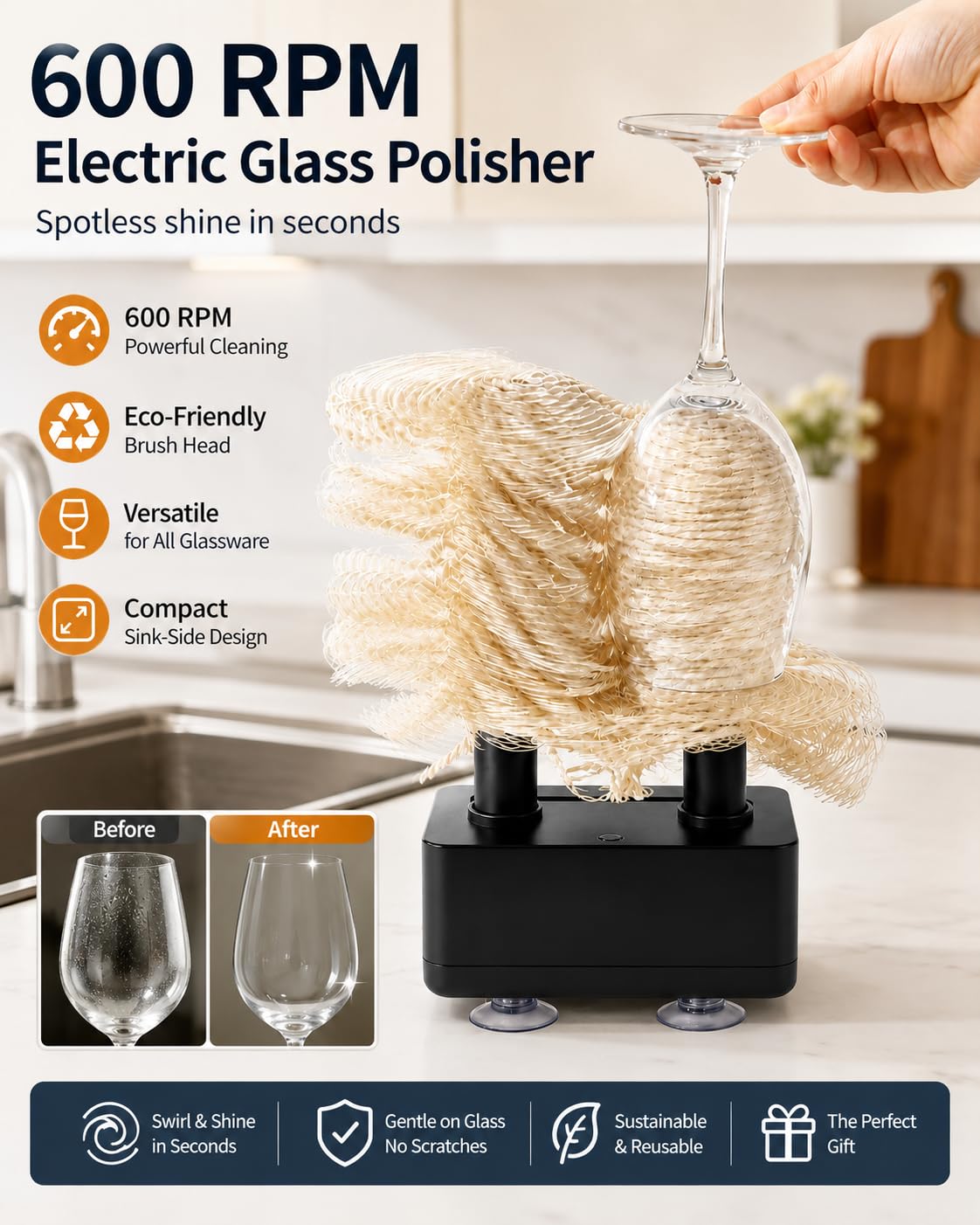 Wine Glass Cleaner Polisher Washer Machine