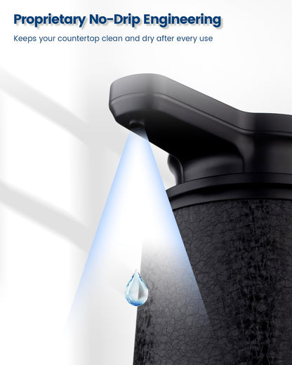 Automatic Liquid Soap Dispenser Touchless, Smudge-Proof Crackle Finish | Stainless Steel, 11.8Oz, Self-Cleaning, Rechargeable Dish and Hand Soap Dispenser for Kitchen Sink Bathroom Countertop Décor