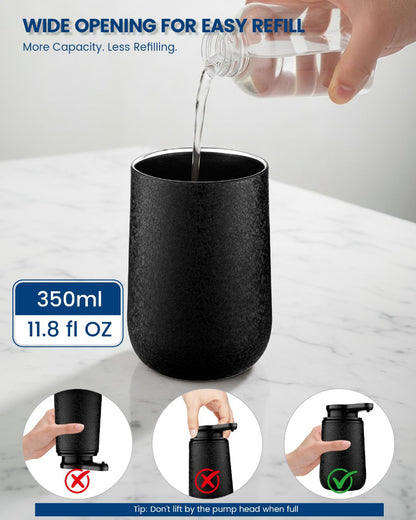 Automatic Liquid Soap Dispenser Touchless, Smudge-Proof Crackle Finish | Stainless Steel, 11.8Oz, Self-Cleaning, Rechargeable Dish and Hand Soap Dispenser for Kitchen Sink Bathroom Countertop Décor